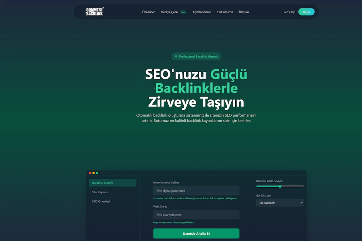 Comment Backlink proje görseli